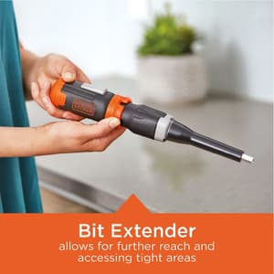 Black+Decker 6V Cordless Screwdriver with 5 Pcs Fastening Bits, BCF601AA