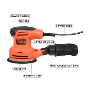 Black+Decker 230W 4-in-1 Electric Multi-Sander, BEW210-QS