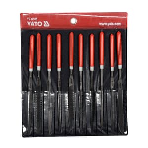 Yato 5 x 85 x 180 mm Needle File Set (Pack Of 10 Pcs), YT-6165