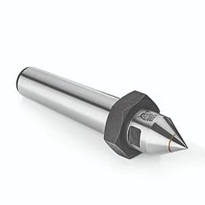 Tooltech MT-3 / 11 mm Tip Diameter CNC Carbide Tipped Stub Dead Centre (With Draw Off Nut)