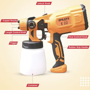 Pilot 800 ml Electric Power Airless Spray Gun, E-22