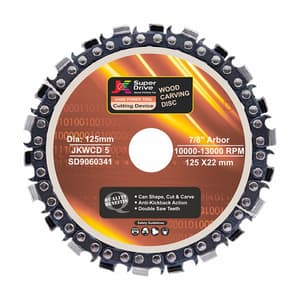 JK Super Drive 5 inch / 125 mm Wood Carving Discs (22 Teeth), JKWCD5, SD9060341