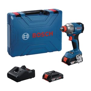Bosch 18V Brushless Professional Cordless Impact Driver + Wrench with Charger & 2 Pcs 2.0Ah Batteries , GDX 18V-285 Kit