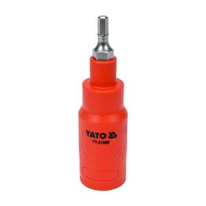 Yato 4 mm, 3/8 Inch Sq. Drive Injection Insulated Hexagon Socket (VDE), YT-21080