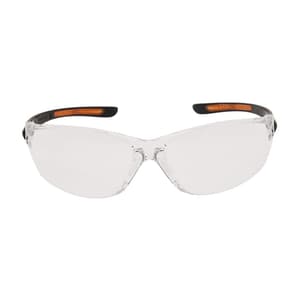Black+Decker UV Protected Wrap Around Safety Spectacle With Inbuild Beveled Edges & Orange Temple Ends, BXPE0505IN