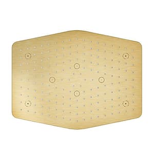 Kohler ModernLife Edge 425 x 330 mm Hexagonal Dual Flow Rain Panel In Brushed Bronze Finish, K-29959IN-BV