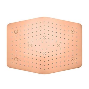 Kohler ModernLife Edge 425 x 330 mm Hexagonal Dual Flow Rain Panel In Rose Gold Finish, K-29959IN-RGD