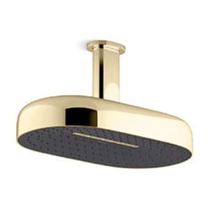 Kohler Statement 353 mm Deep Massage Rain Head In French Gold Finish, K-26296IN-AF