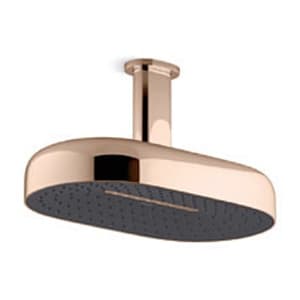 Kohler Statement 353 mm Deep Massage Rain Head In Rose Gold Finish, K-26296IN-RGD