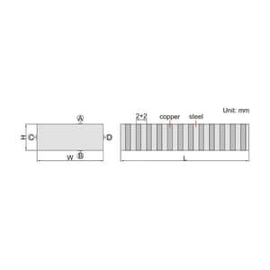 Insize 100 x 50 x 25 mm Magnetic Induction Parallel Set, 6879-1