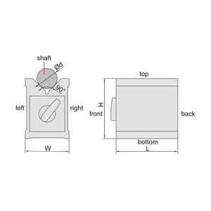Insize 70 x 60 x 73 mm Magnetic 'V' Block (Hardend Surface), 6890-702A
