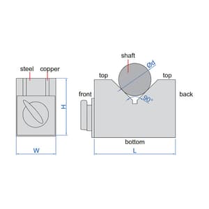 Insize 70 x 40 x 50 mm Magnetic V - Block Set (Pack of 2 Pcs), 6891-1