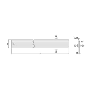 Insize 305 mm / 12 inch Precision Straight Edge with Beveled Edge, 7118-300