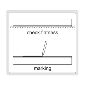 Insize 305 mm / 12 inch Precision Straight Edge with Beveled Edge, 7118-300