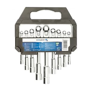 Hogert 9 Pcs L-Type Socket Wrench Set, HT1R500