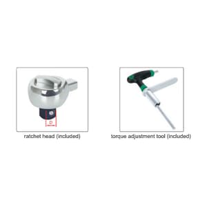 Insize 60 - 300 Nm Interchangeable Head Digital "Click" Torque Wrench (WIFI LAN), IST-35W300