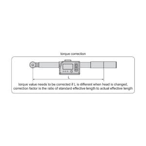 Insize 60 - 300 Nm Interchangeable Head Digital "Click" Torque Wrench (WIFI LAN), IST-35W300