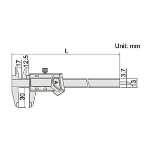 Insize 75 mm / 3 inch Mini Digital Caliper, 1111-75A