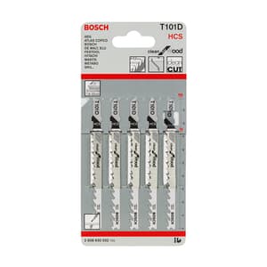 Bosch 100 mm Jigsaw Blades Clean for Wood (T 101 D), 2 608 630 032