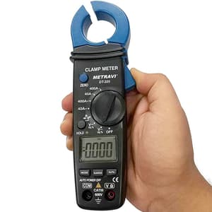 Metravi 3-3/4 Digit / 400A Digital AC/DC Clamp Meter, DT-325