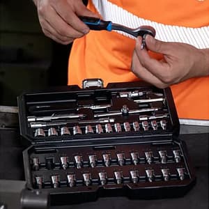 Hogert 46 Pcs 1/4 Inch Sq. Drive Socket Set, HT1R216