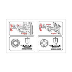 Yato 2 Pcs Gear Puller Set, YT-0641