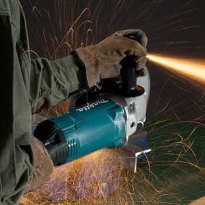 Makita 230mm / 9 inch, 2200W SJS II Angle Grinder with Large Trigger Switch, GA9061