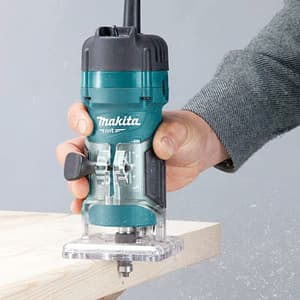 Makita 6 mm (1/4") 530W Fixed Base Trimmer, M3700B