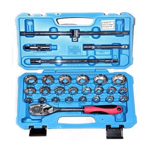 Taparia 27 Pcs 1/2 Inch Sq. Drive Hexagonal Socket Set (6PT), BMS 14HXL