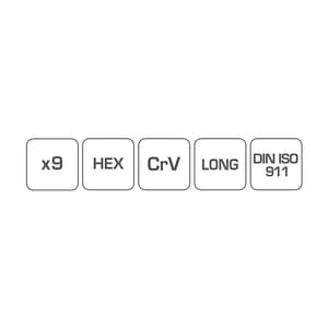 Hogert 9 Pcs (1.50 mm - 10 mm) Precision Hex Long Keys Set, HT1W801