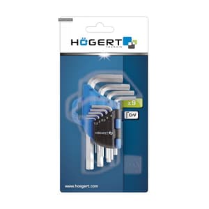 Hogert 9 Pcs (1.50 mm - 10 mm) Hex Keys Set, HT1W802