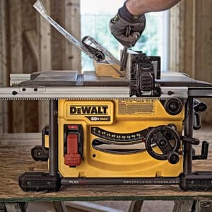 Dewalt 54V / 210mm XR FLEXVOLT Li-ion Cordless GB Table Saw with Brushless Motor & 2x6.0Ah Batteries, DCS7485T2-GB