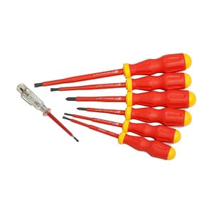 Stanley 7 Pcs VDE Screwdriver Set With Bonus Tester, STMT60175