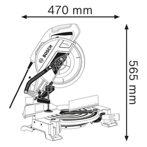 Bosch 254mm 1700W Professional Slide Mitre Saw, GCM 10 MX