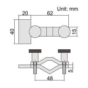 Insize Clamp for Three Points Internal Micrometers, 6301-2