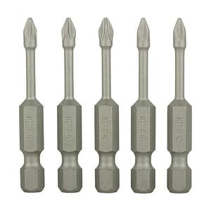 Dewalt PH1 x 50 mm Length Phillips Torsion Screwdriver Bits With Extra Grip (Pack of 5 Pcs), DT7245-QZ