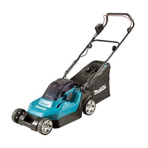 Makita 18V X 2 (36V) LXT Li-Ion 380 mm (15") 3-in-1 Cordless Lawn Mower with Rapid Charger & 2 Pcs 5.0Ah Batteries, DLM382PT2