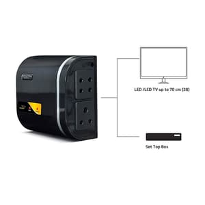 V-Guard 90-280V Electronic Voltage Stabilizer For Upto 28 Inch Smart/LED TV & Set Top Box, CRYSTAL NANO