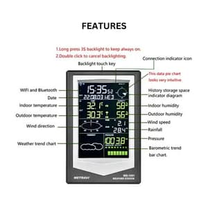 Metravi 300 to 1100hpa Wireless Weather Station, WS-1051