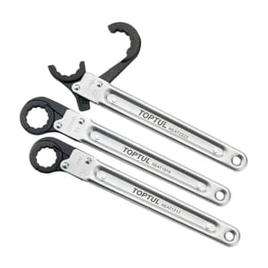 Toptul 17 mm Open-End Ratcheting Wrench, AEAT1717