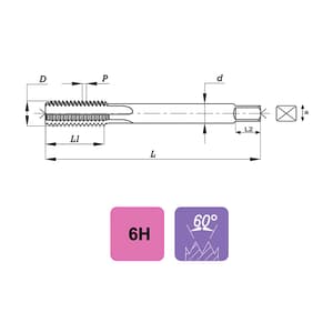 JK M24 x 3.00 Metric Coarse Pitch HSS Hand Taps (Set of 3 Pcs), 9110336