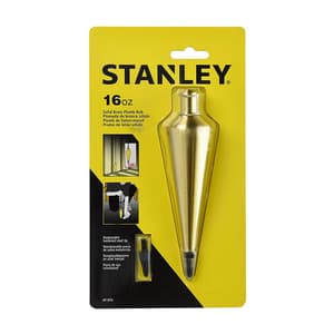 Stanley 450 Gms / 16 Oz Solid Brass Plumb Bob, 47-974