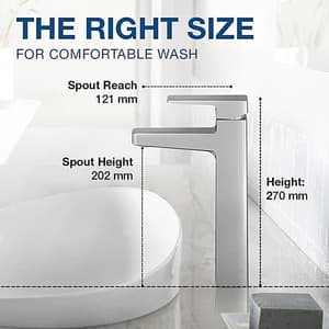 Kohler Hone Single Control Tall Basin / Lavatory Faucet With Drain In Polished Chrome Finish, K-22535IN-4-CP