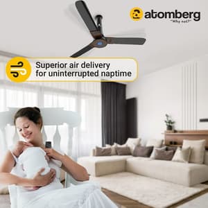 Atomberg Studio+ 1200 mm Energy Saving Ceiling Fan with BLDC Motor (Earth Brown)