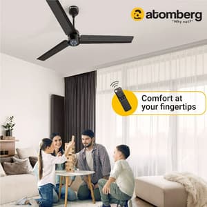 Atomberg Renesa 1200 mm Energy Efficient Ceiling Fan With BLDC Motor & Remote (Matt Black)