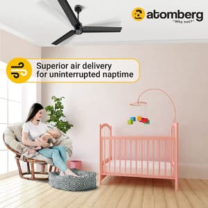 Atomberg Renesa 1200 mm Energy Efficient Ceiling Fan With BLDC Motor & Remote (Matt Black)