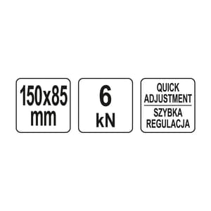 Yato 150 mm x 85 mm / 6" x 3" Quick Release C-Clamp, YT-64263
