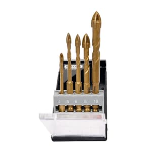Yato 4 - 10 mm Dia Glass & Tile Drills Bit Set (Pack Of 5 Pcs), YT-44809