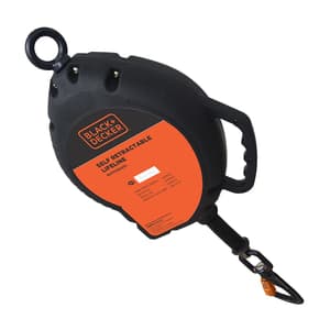 Black+Decker 15.2 Mtr Self Retractable Wire Rope Fall Arrest Lifeline, BXFP0664IN