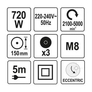 Yato 150mm 720W Polisher, YT-82200